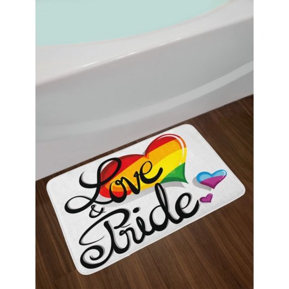 NEW 4 Pcs Love & Pride Bathroom Set, Vibrant Big & Little Hearts Romantic Design - Picture 2 of 2
